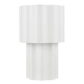 White Metal Table Lamp, Compact 36cm