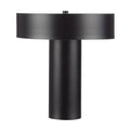 Black Iron Table Lamp, Cylindrical