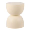 White Cement Look Side Table 46cm