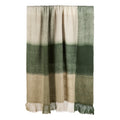 Green and Grey Woven Throw, 130x180cm
