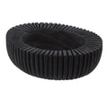 Black Ribbed Timber Bowl 32cm