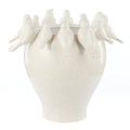 Off White Ceramic Bird Vase 33cm