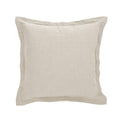 Oat Linen Cushion, Flanged Border 50cm