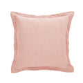 Pink Linen Cushion, Flanged Border 50cm