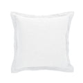 White Linen Cushion, Flanged Border 50cm
