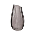 Smoke Grey Glass Vase, Tall 29cm