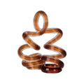 Amber Glass Spring Sculpture, 24cm