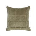 Green Velvet Grid Cushion, 50cm