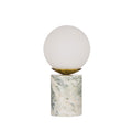Green and White Marble Table Lamp, Small