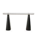 Black and White Marble Top Console Table 150cm