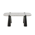 Black and White Marble Top Coffee Table 100cm