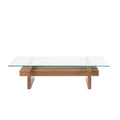 Natural Oak and Glass Coffee Table 120cm