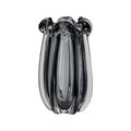 Grey Wavy Glass Vase 28cm