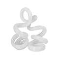 White Glass Spring Sculpture, 24cm