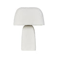 White Paper Mache Dome Table Lamp