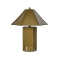 Green Ceramic Table Lamp, Faceted