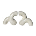 Off White Sculptural Arch Bookends, Set of 2