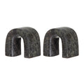 Grey and Green Stone Bookends, Set of 2