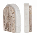 Beige Marble Bookends, Set of 2