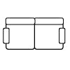 2 x Armless with Armrest