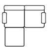 2 x Armless with Arms and Ottoman
