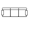 3 x Armless with Armrest