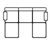 3 x Armless with Armrest 2 x Ottoman