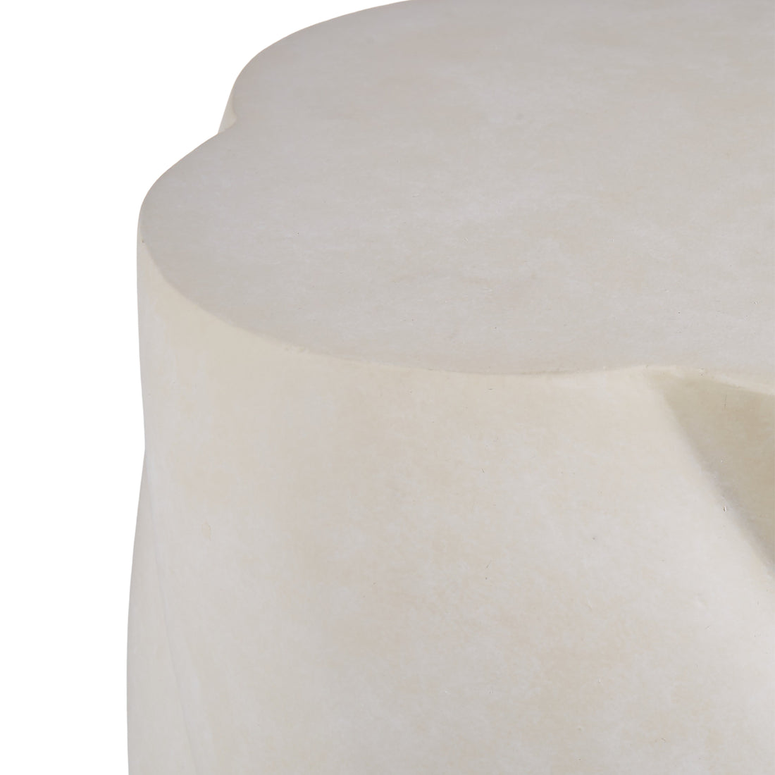 Stone Wash White Fibre Cement Side Table 45cm