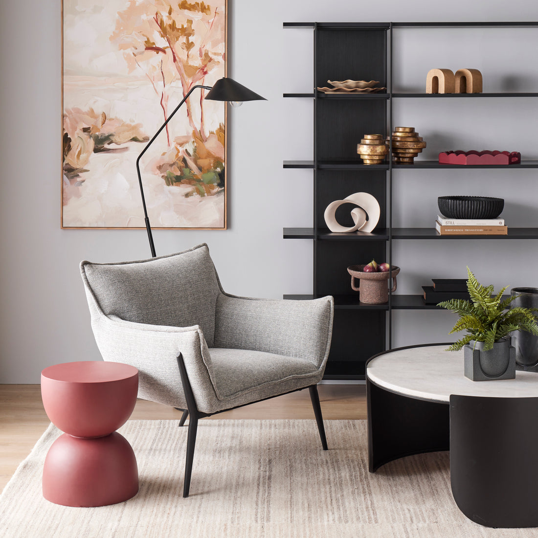 Black Iron Open Shelving Unit 183cm Tall