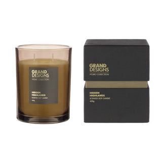 Hidden Highlands Soy Candle 450g, Brown Glass