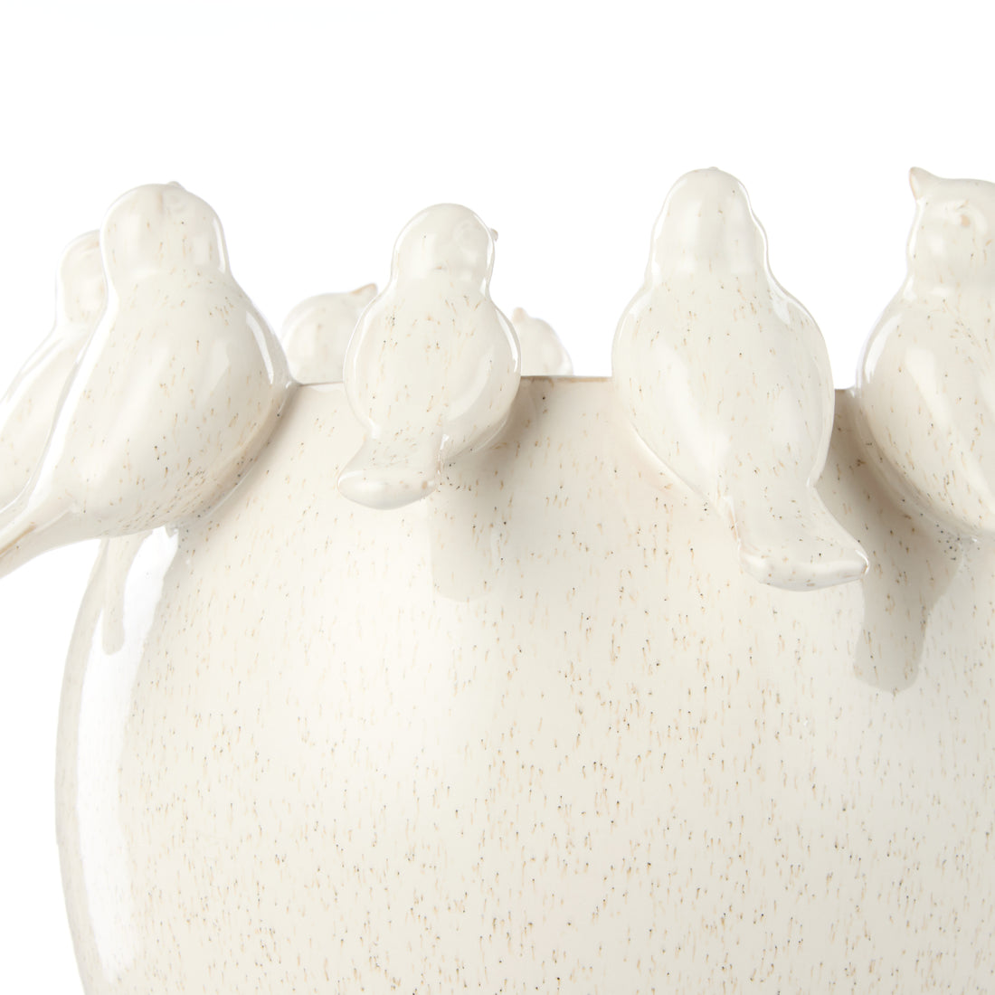 Off White Ceramic Bird Vase 33cm