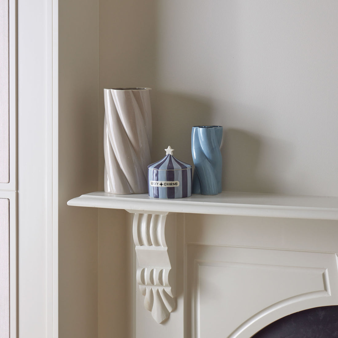 Light and Dark Blue Dolomite Canister