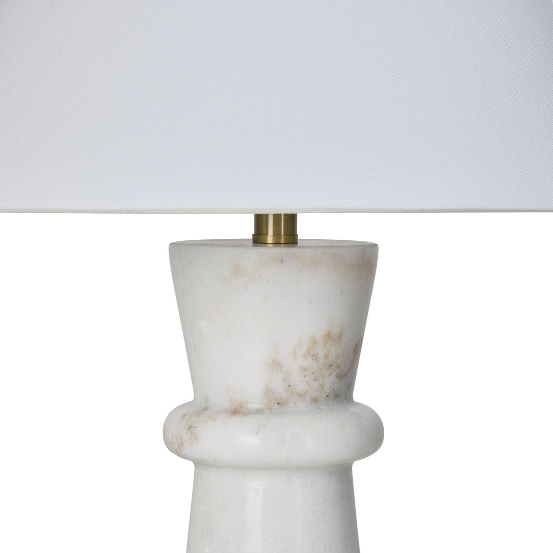 White Marble Table Lamp, Tall 47cm