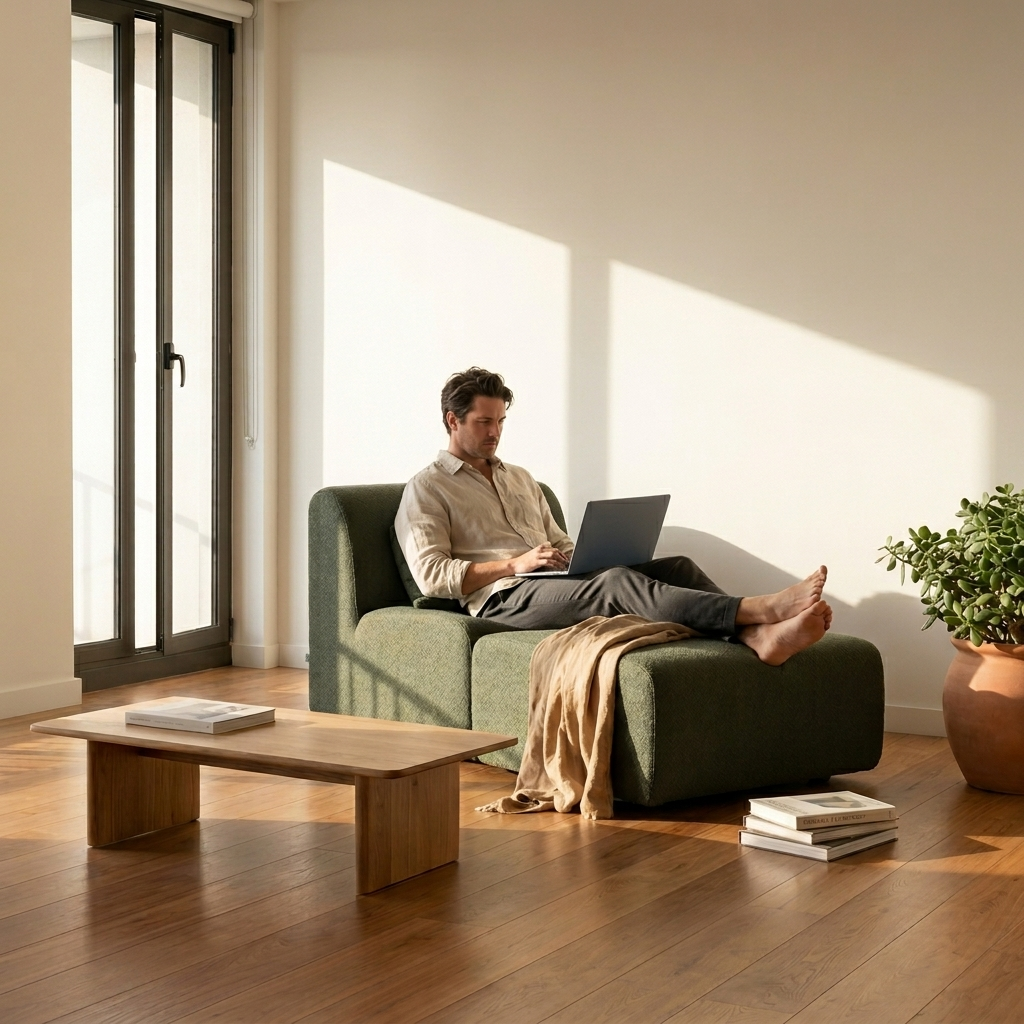 2 Seater Comma Sofa.
