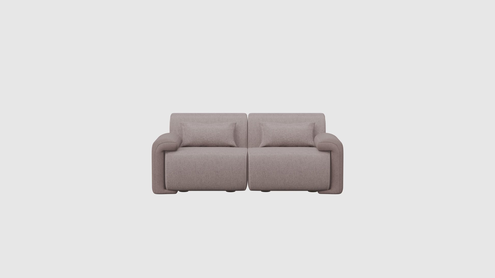Comma 2-Seater Modular and Sectional Sofa in Grey Seventeen Twenty-One.