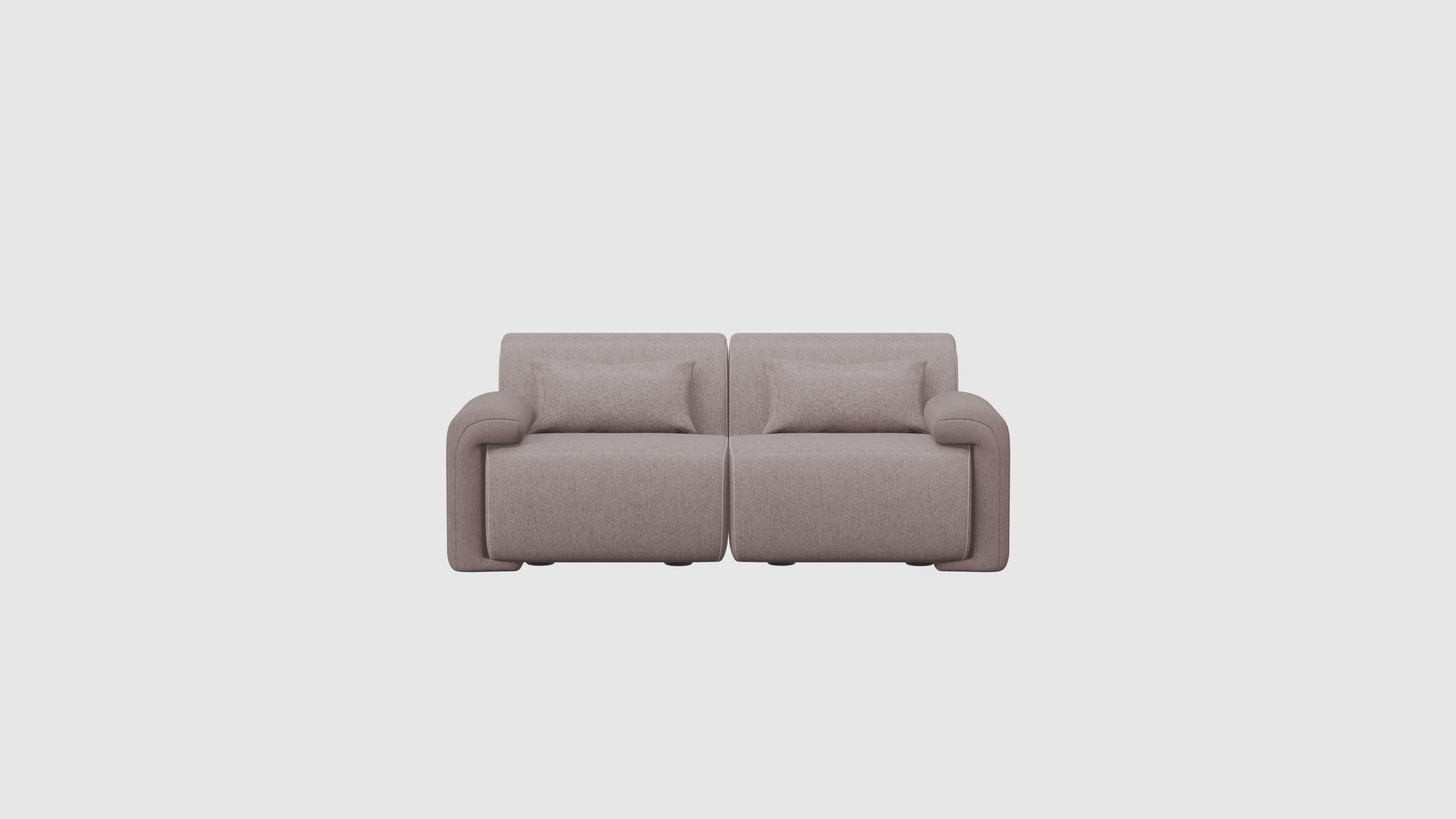 Comma 2-Seater Modular and Sectional Sofa in Grey Seventeen Twenty-One.